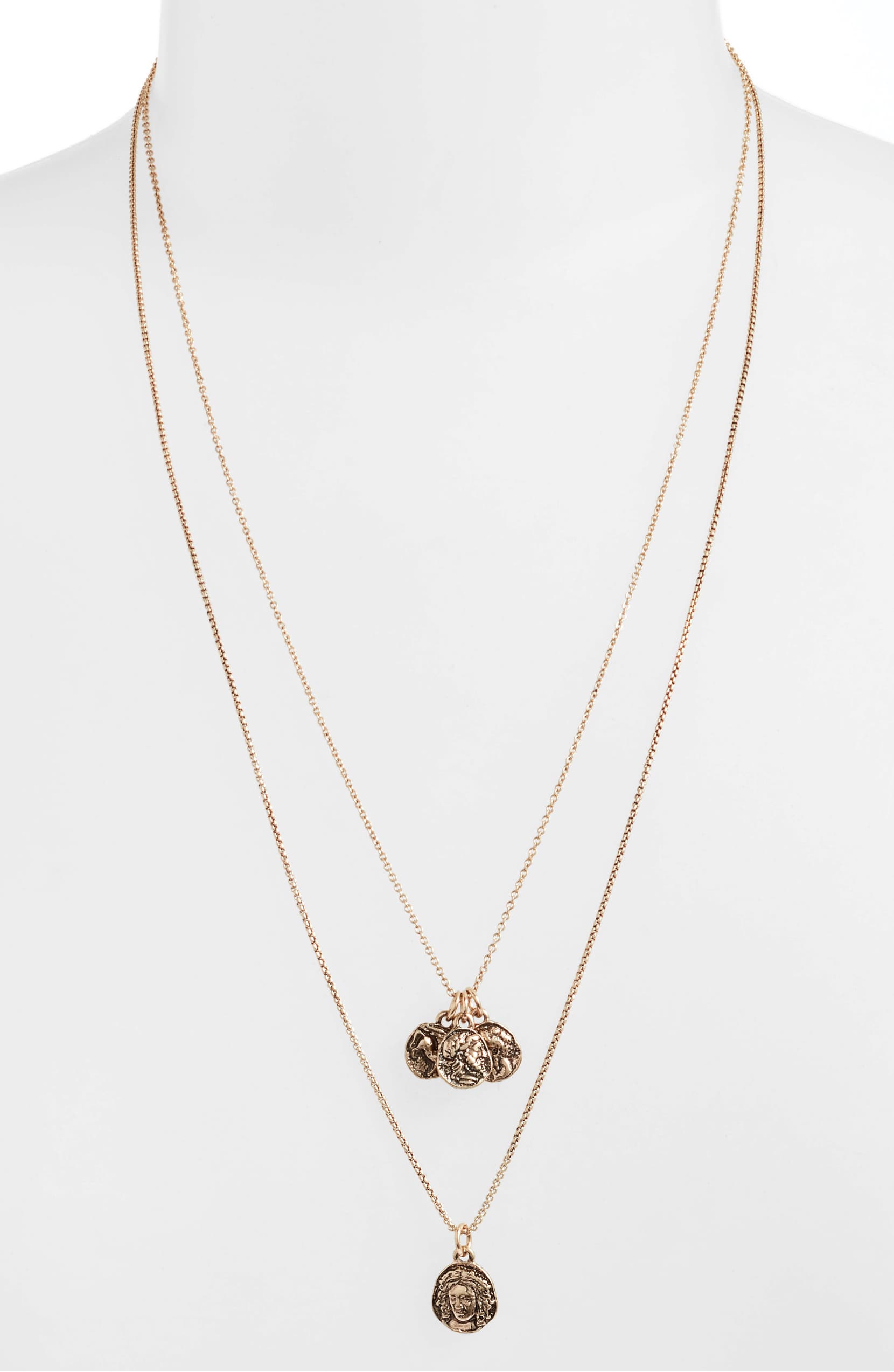 Multi Coin Charm Necklace | Gold-Plated Brass