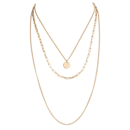 Triple Strand Link Necklace | Gold-Tone Stainless Steel