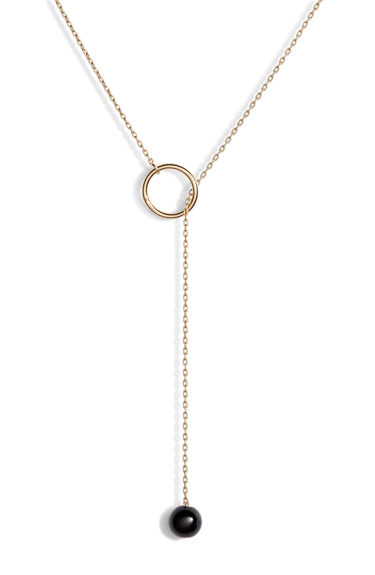 Tessa Delicate Lariat Necklace | Stainless Steel &amp; Crystal | More Colors Available