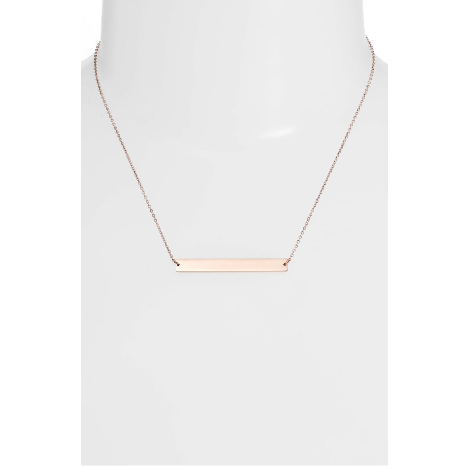 Classic Bar Necklace | Gold-Toned Stainless Steel | More Colors Available