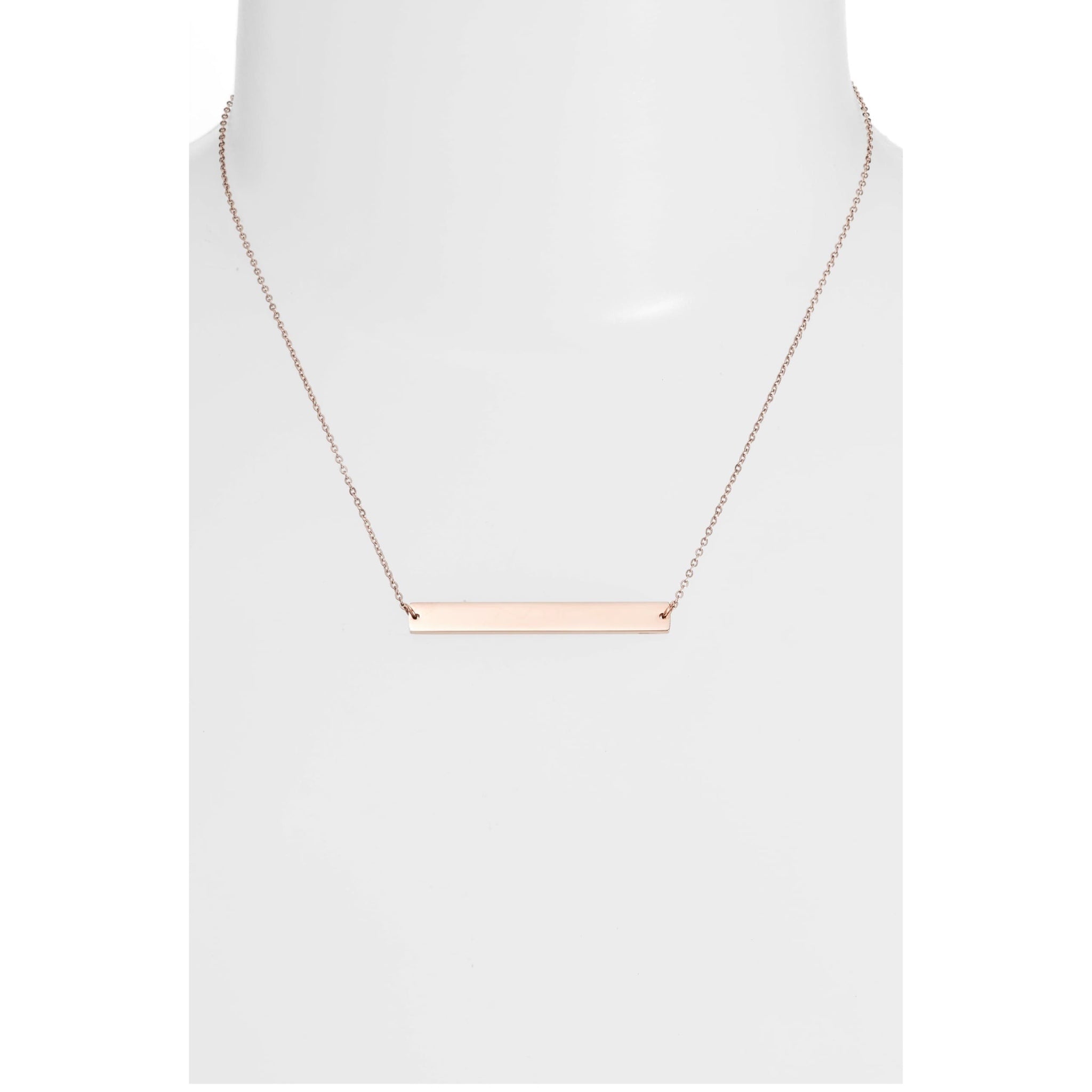 Classic Bar Necklace | Gold-Toned Stainless Steel | More Colors Available