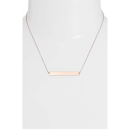 Classic Bar Necklace | Gold-Toned Stainless Steel | More Colors Available