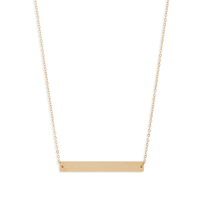 Classic Bar Necklace | Gold-Toned Stainless Steel | More Colors Available