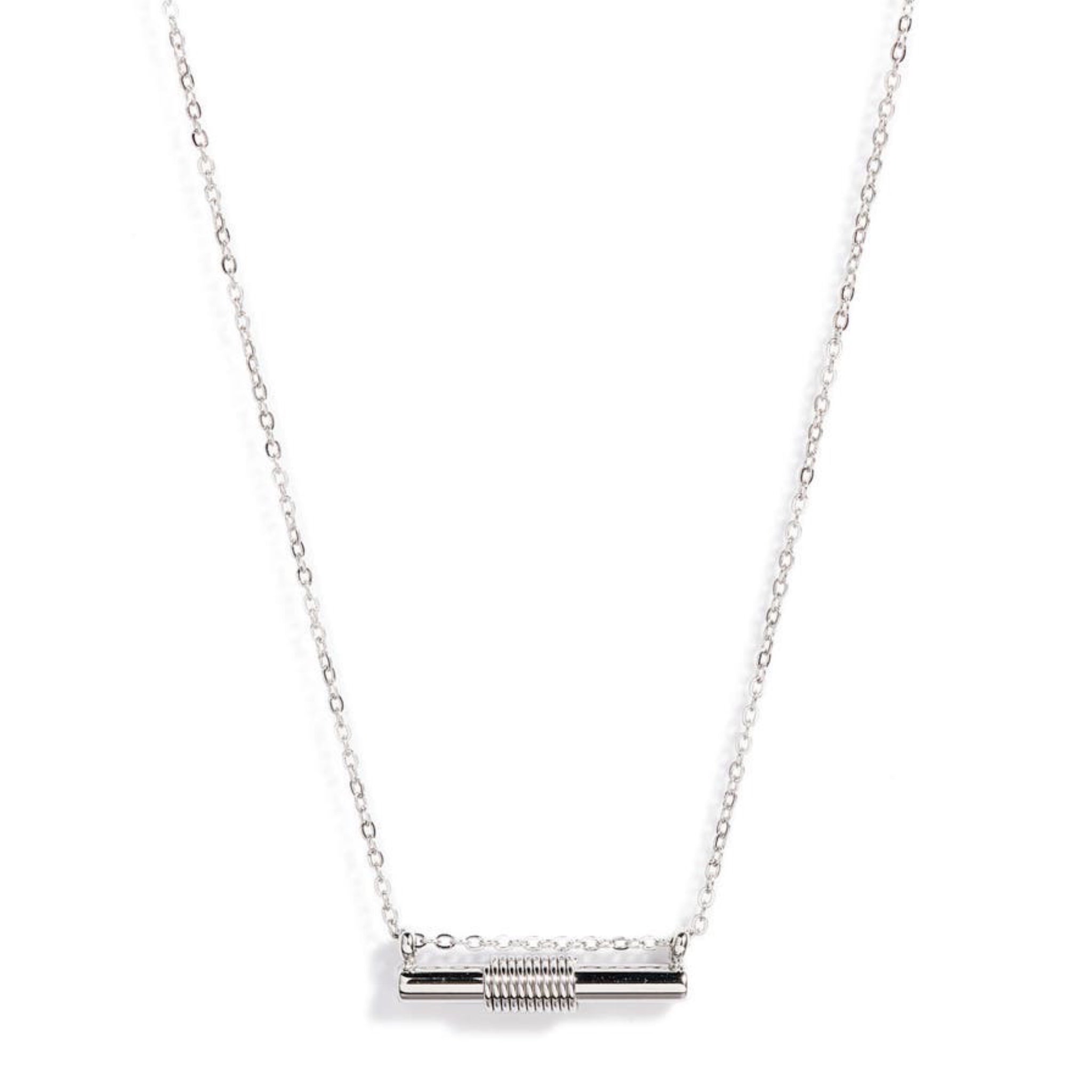 Wrapped Bar Necklace | Stainless Steel | More Colors Available