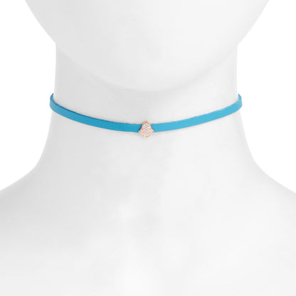 Charm Choker - Turquoise | Stainless Steel &amp; CZ | More Colors Available