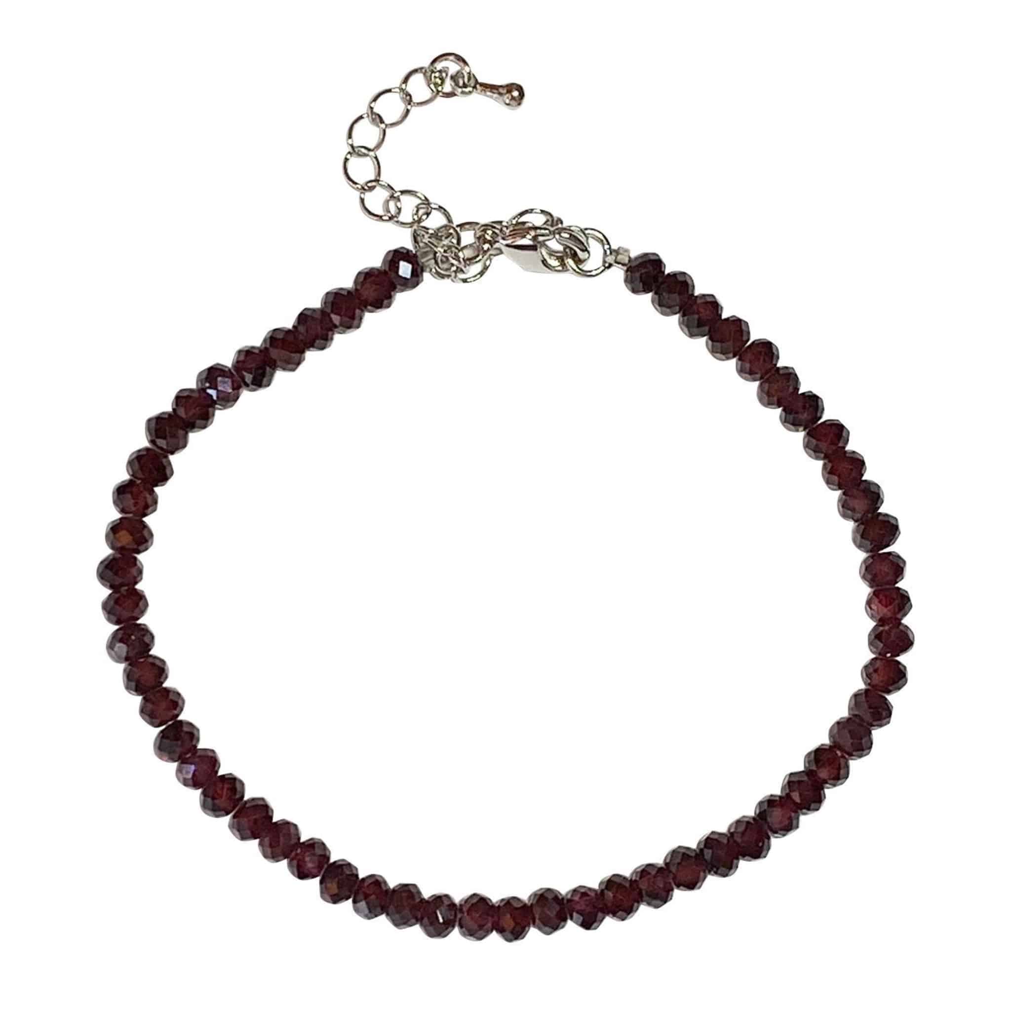 Garnet Gemstone Dainty Bracelet | Handmade in Bali