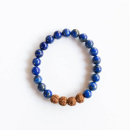 Lapis Lazuli Crystal Beaded Bracelet | Inner Wisdom