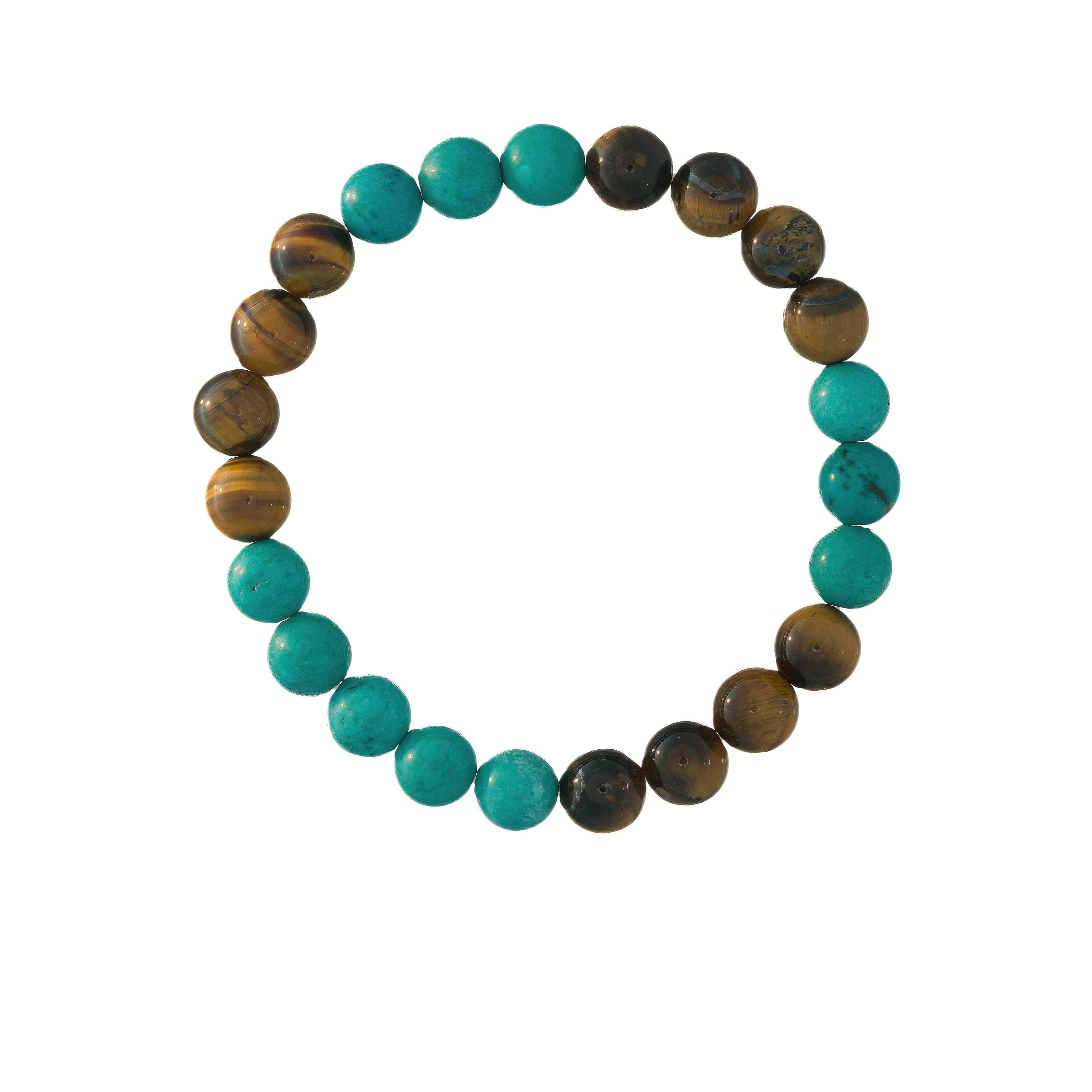 Tiger Eye and Aquamarine | Good Luck Bracelet