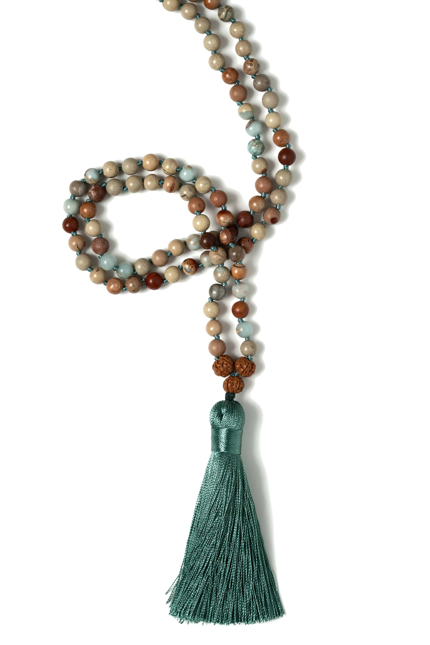 Amazonite Mala | Prayer Beads | 108 Beads | Japa Mala Tassel Necklace