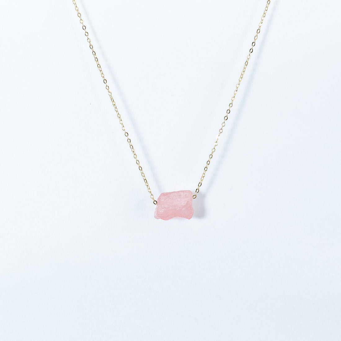 Rose Quartz Necklace | Raw Crystal