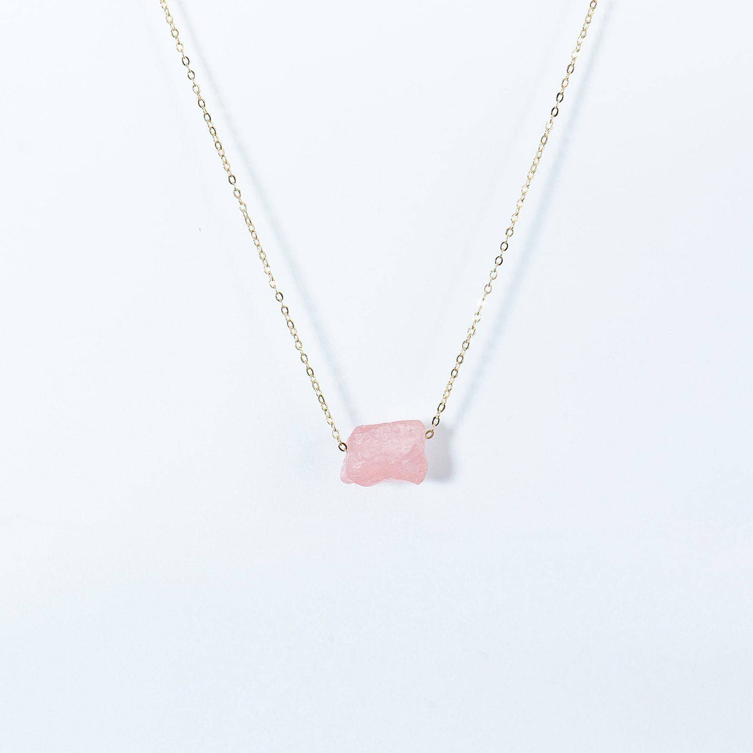 Rose Quartz Necklace | Raw Crystal