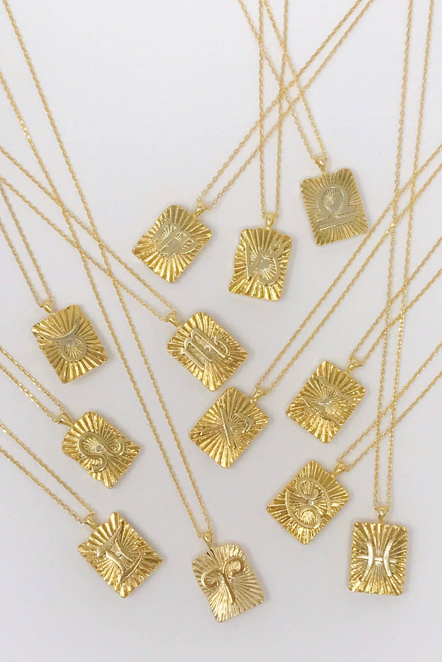 Reversible Zodiac Necklace | Gold-Dipped Brass