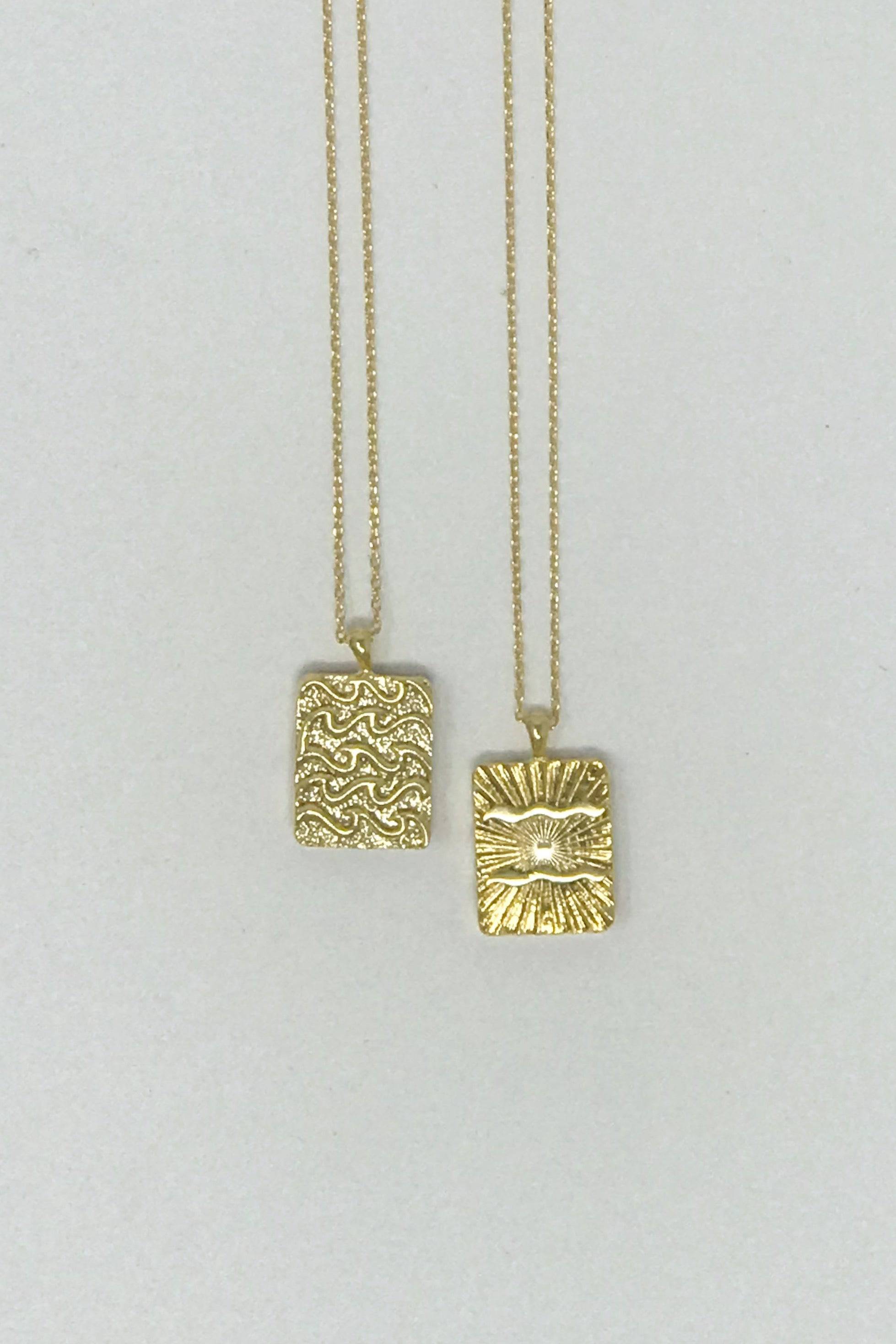 Reversible Zodiac Necklace | Gold-Dipped Brass