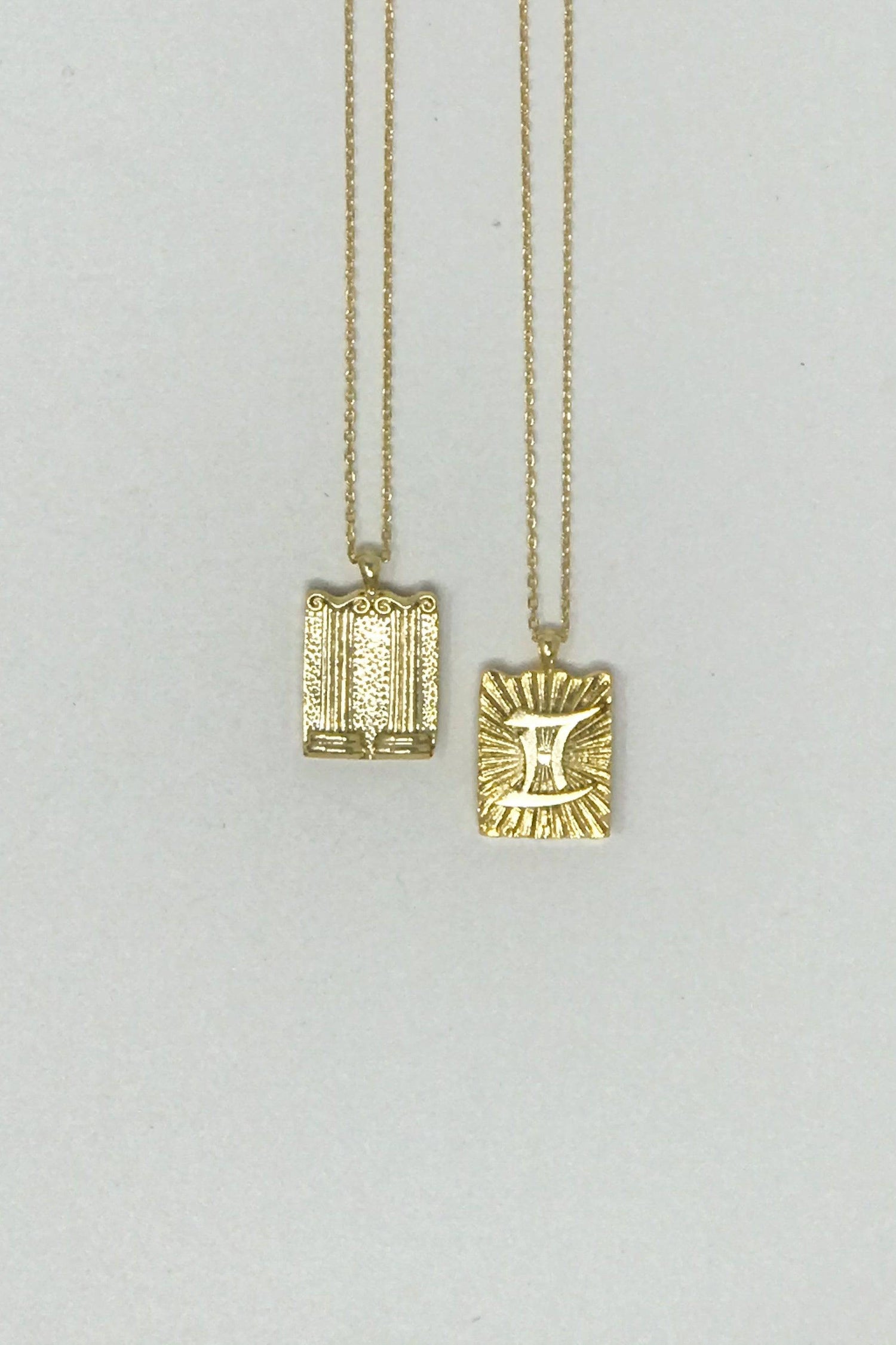 Reversible Zodiac Necklace | Gold-Dipped Brass