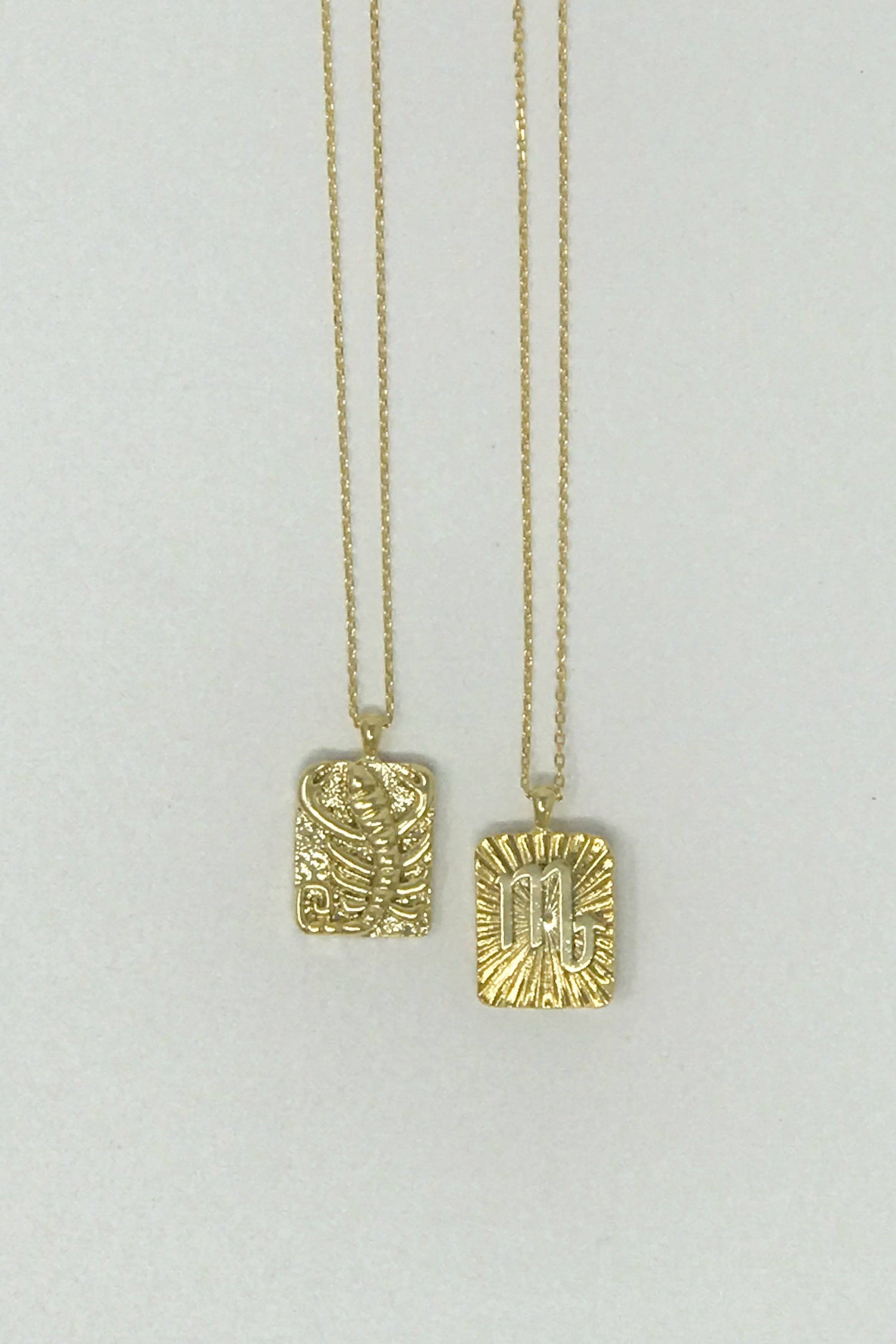 Reversible Zodiac Necklace | Gold-Dipped Brass