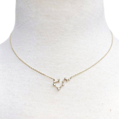 Zodiac Collection Necklace | Gold Dipped Brass &amp; CZ