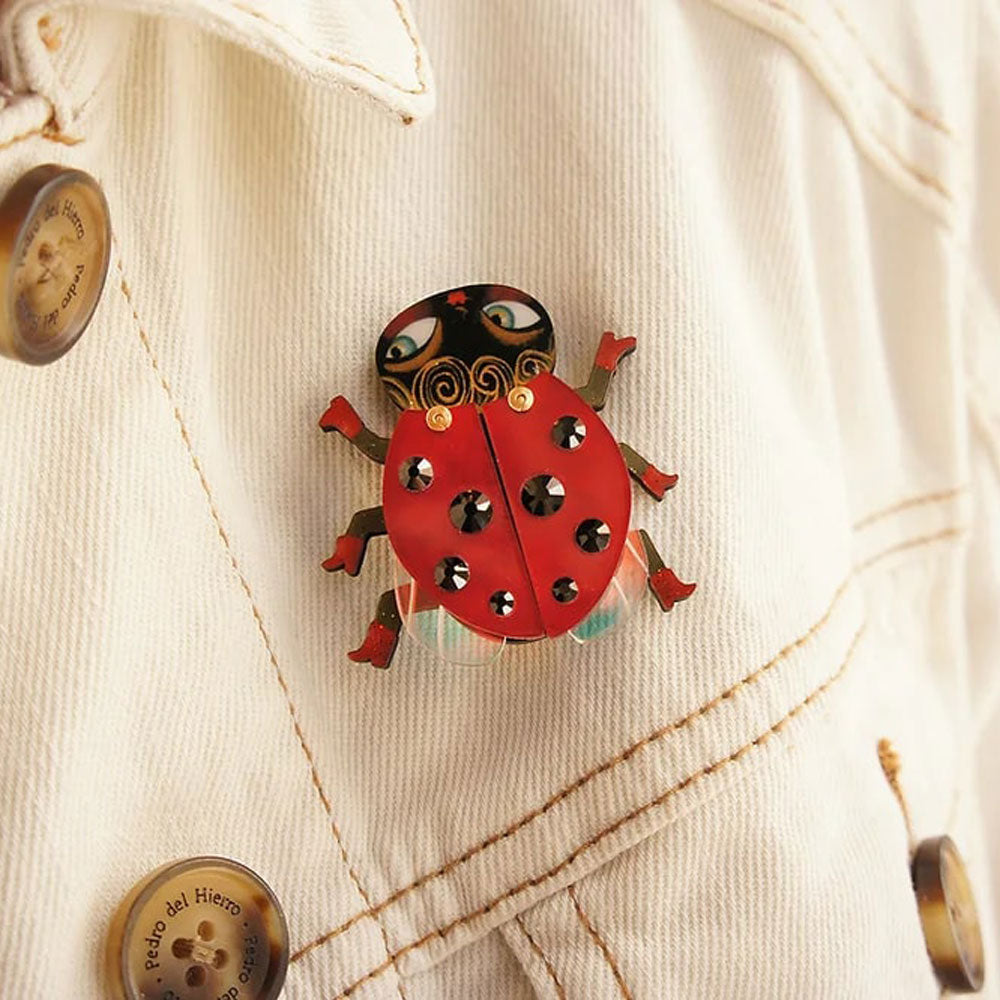 Ladybug Brooch by LaliBlue-2