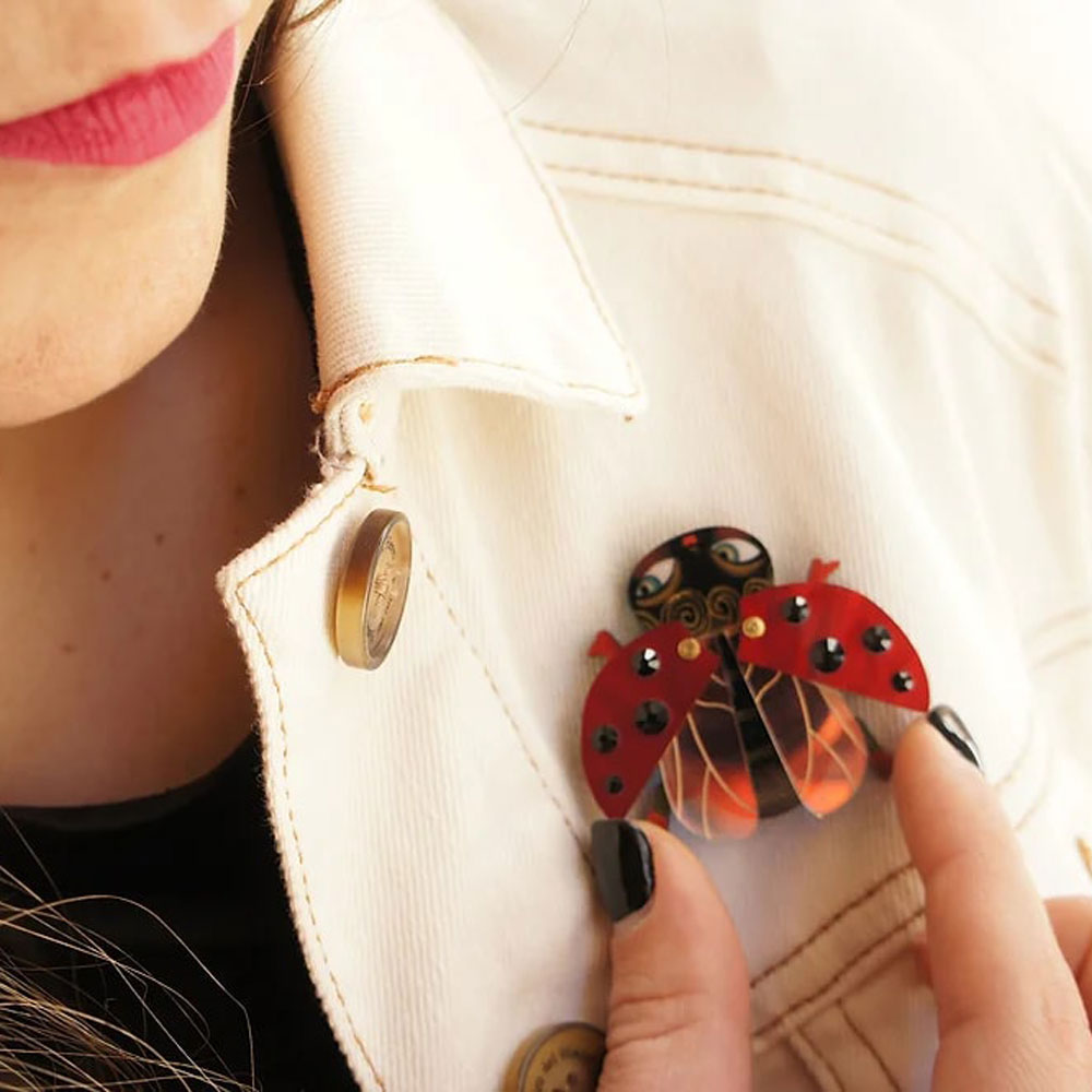 Ladybug Brooch by LaliBlue-3