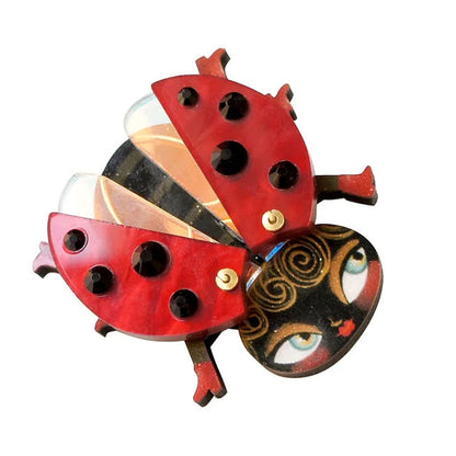 Ladybug Brooch by LaliBlue-0