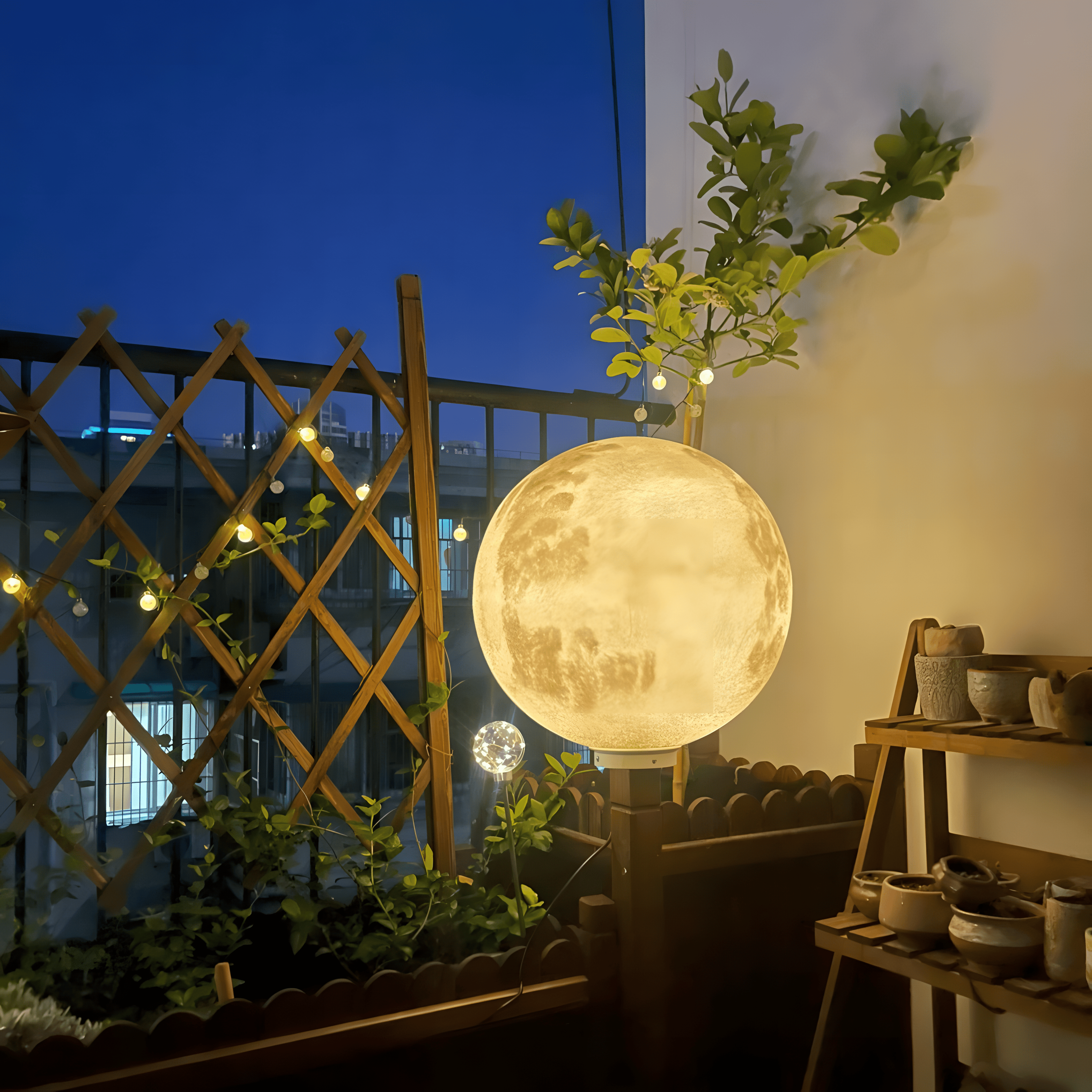 LED Moon Indoor &amp; Outdoor Floor Lamp