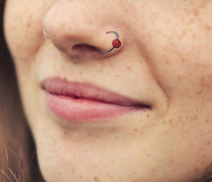 Lava Clip-On Nose Ring Red - HartCentered