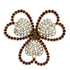 LO2925 - Flash Rose Gold White Metal Brooches with Top Grade Crystal  in Smoked Quartz-0