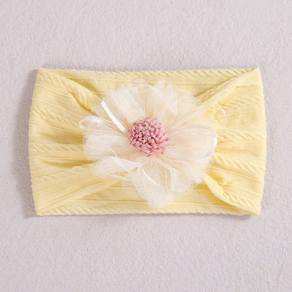 Baby Lace Floral Elastic Cotton Headband