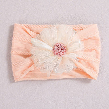 Baby Lace Floral Elastic Cotton Headband