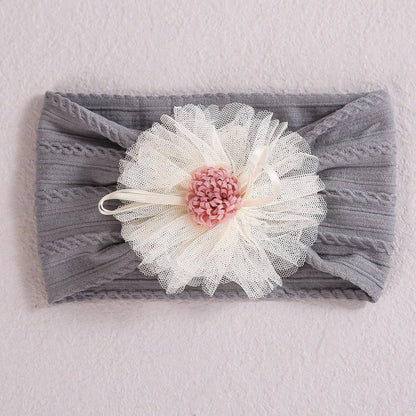 Baby Lace Floral Elastic Cotton Headband