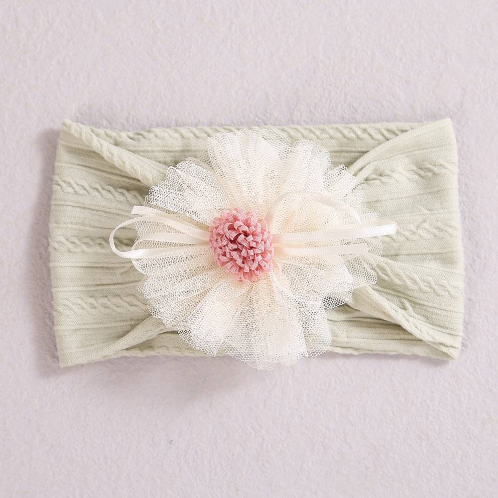 Baby Lace Floral Elastic Cotton Headband