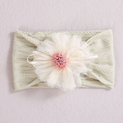 Baby Lace Floral Elastic Cotton Headband