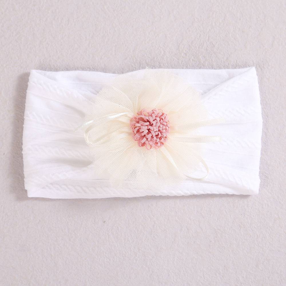 Baby Lace Floral Elastic Cotton Headband