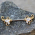 Gold Exotic Butterfly Nipple Bar-0