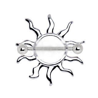 316L Stainless Steel Tribal Sun Nipple Shield-1