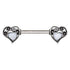 316L Stainless Steel Steampunk Heart Nipple Bar-0