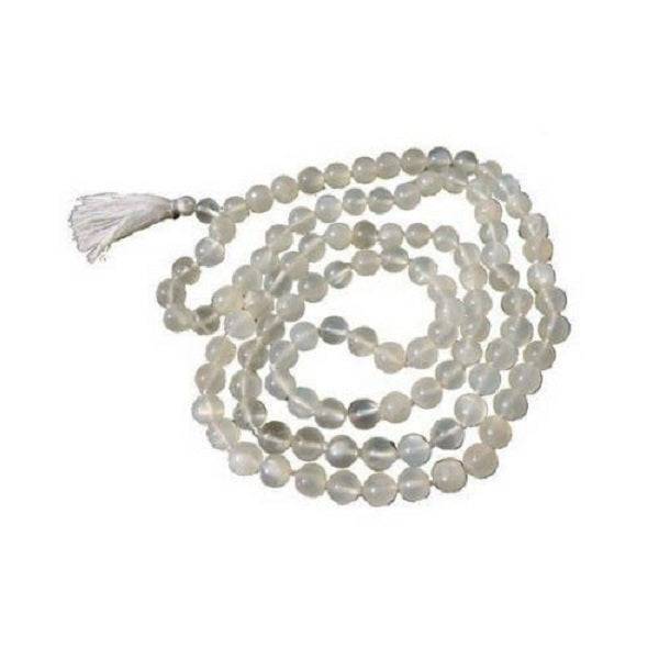 Moonstone Fertility Mala | Prayer Beads | 108 count | Japa Mala Necklace