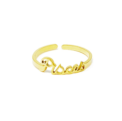 Scripted Zodiac Ring-24