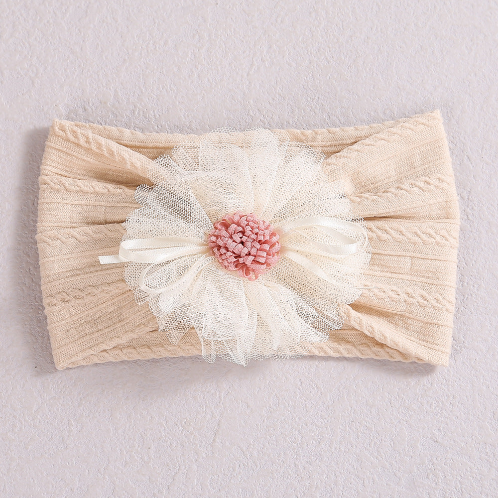 Baby Lace Floral Elastic Cotton Headband-5