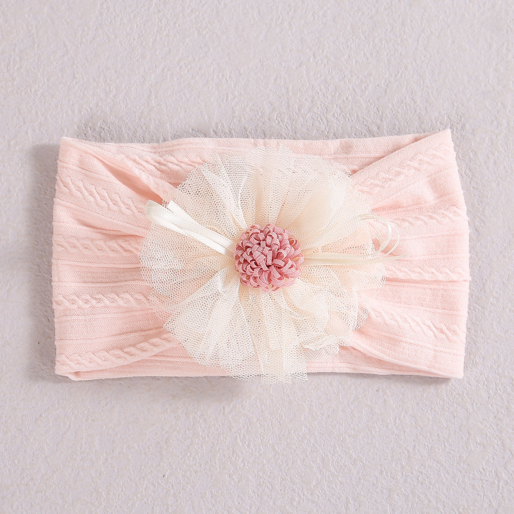 Baby Lace Floral Elastic Cotton Headband-9