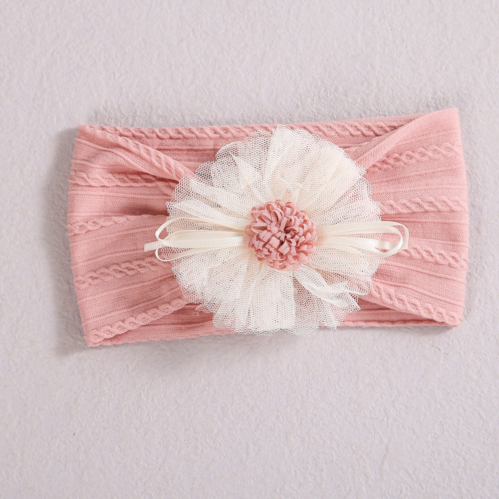 Baby Lace Floral Elastic Cotton Headband-11