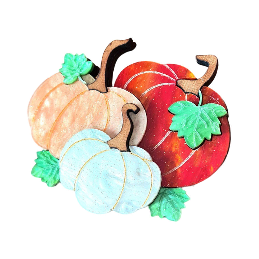 Pumpkin Patch Brooch by Cherryloco Jewellery-0