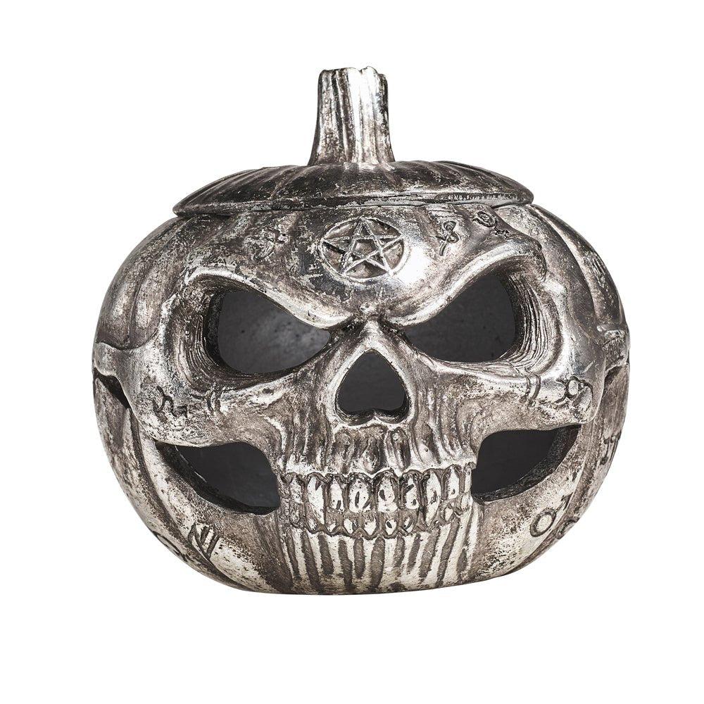 Pumpkin Skull Pot Trinket Box - HartCentered