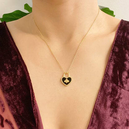 Bee Heartful Necklace | Gold-Plated Stainless Steel