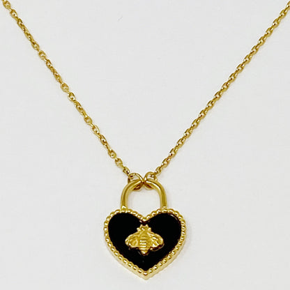 Bee Heartful Necklace | Gold-Plated Stainless Steel