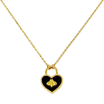 Bee Heartful Necklace | Gold-Plated Stainless Steel