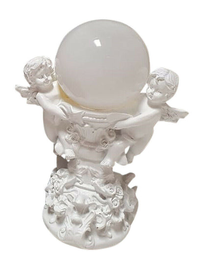 ANGELS HOLDING LIGHT FIGURINE WITH SOLAR LIGHT-1