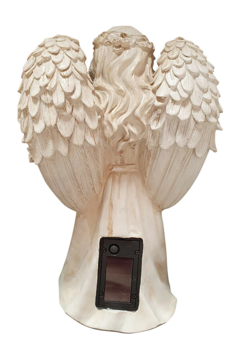 ANGEL HOLDING HEART FIGURINE WITH SOLAR LIGHT-4