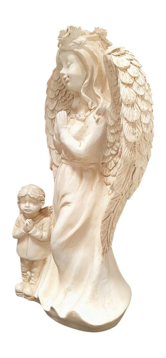 Angle and Boy Praying Figurine With Solar Light-1