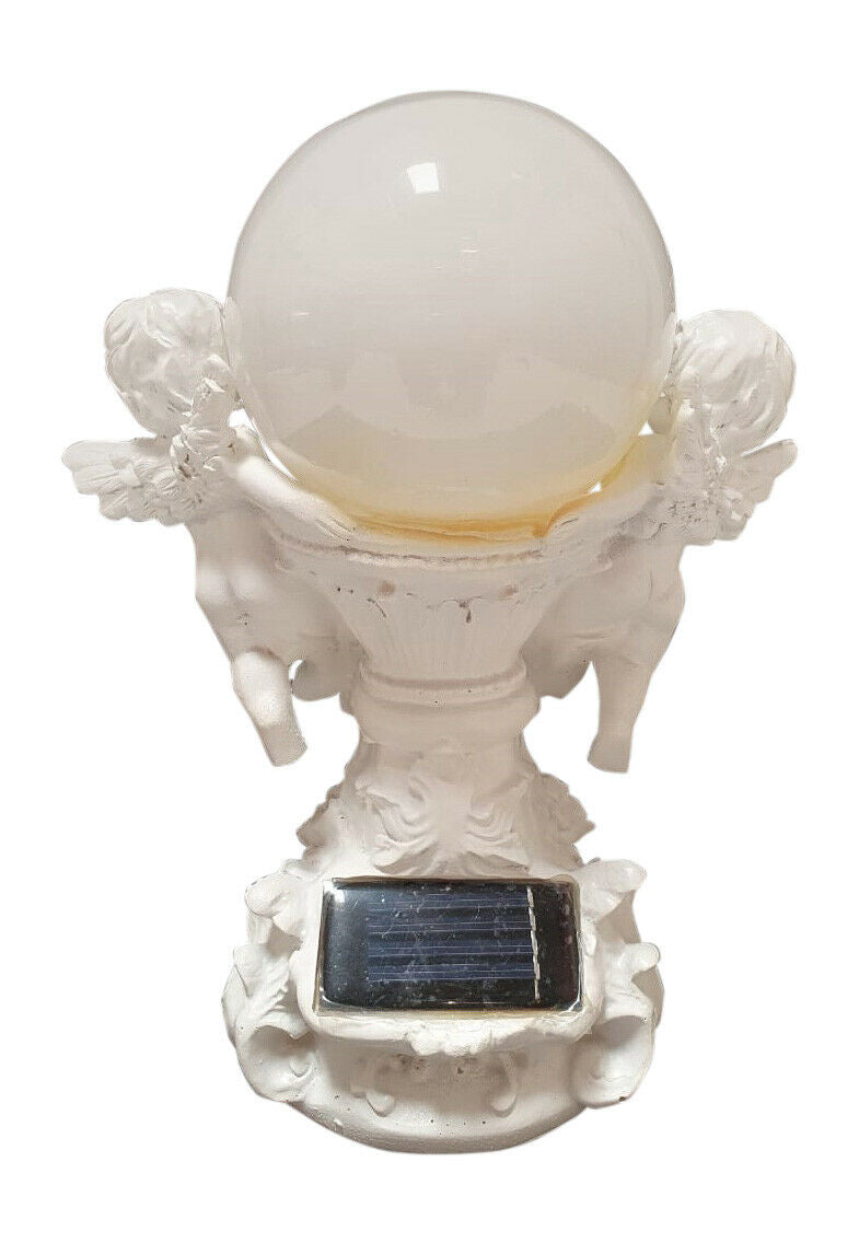 ANGELS HOLDING LIGHT FIGURINE WITH SOLAR LIGHT-2