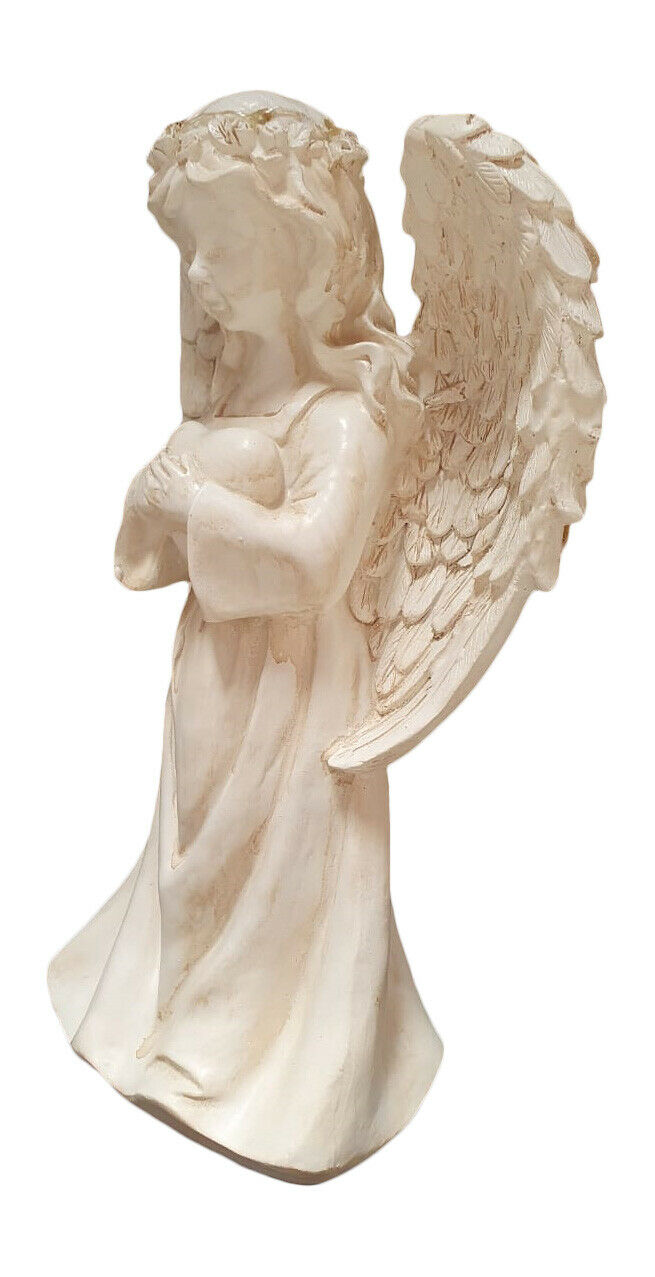 ANGEL HOLDING HEART FIGURINE WITH SOLAR LIGHT-3